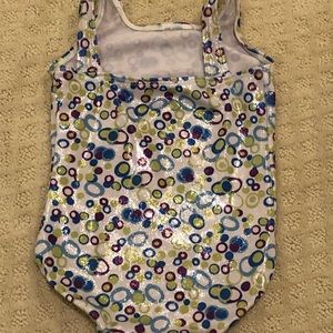 GK Costumes - GK Elite Shiny Bubbles Leotard - Child Small GK Costumes - GK Elite Shiny Bubbles Leotard - Child Small